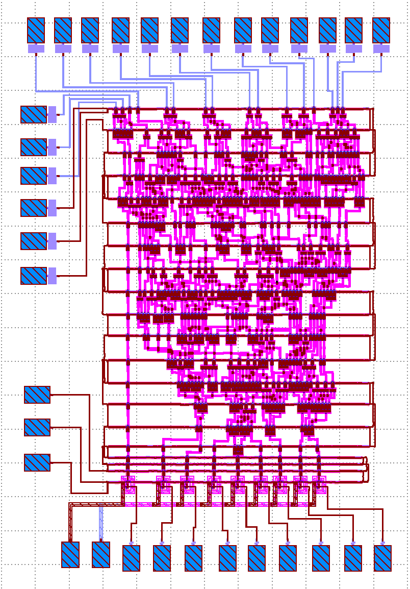 ICSM 2026で紹介した8ビットKSA回路レイアウトの拡大図